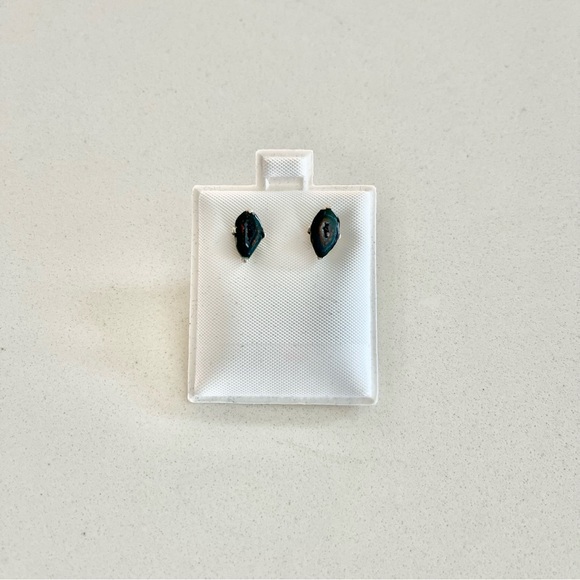 Unisex Sterling Silver 925 Geode earrings - Picture 7 of 10